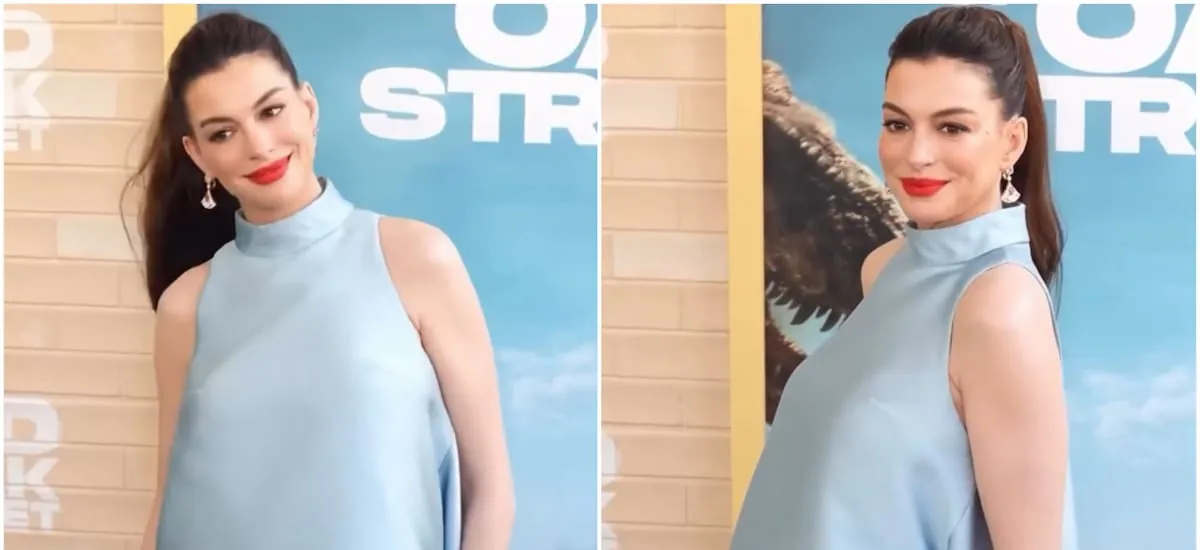 Anne Hathaway respondió a insólito rumor sobre su embarazo: “Pelo falso, pancita real”