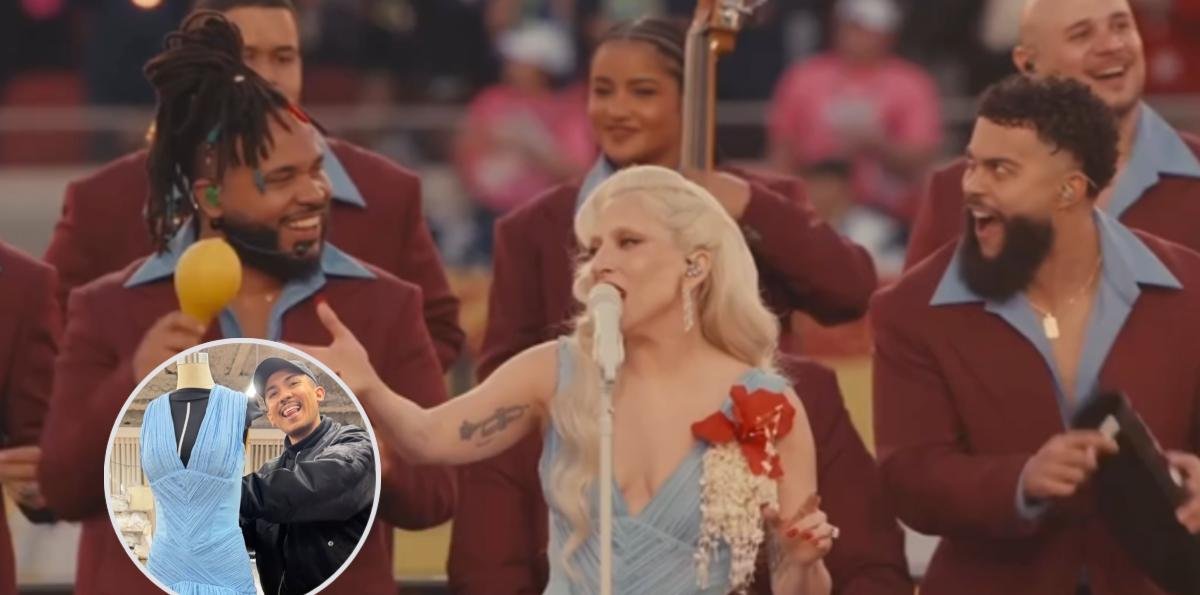 De Puente Alto al Super Bowl: quién es el chileno detrás del vestido que usó Lady Gaga en el show de Bad Bunny