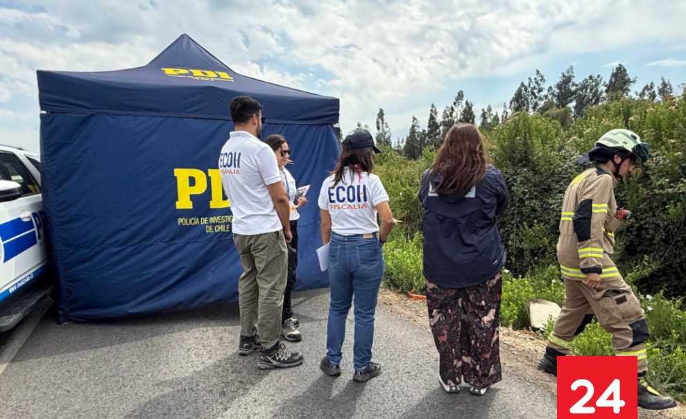 Hallan cuerpo al interior de una maleta a un costado de la Ruta 78 en Talagante