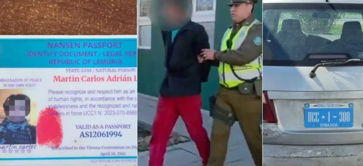 Carabineros detiene a importante embajador de paz de la “República de Lemuria”: es un chileno y el país inexistente