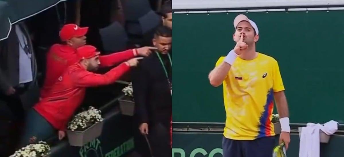 Pidió silencio y le llegaron botellazos: la serie entre Marruecos y Colombia en Copa Davis termina en escándalo