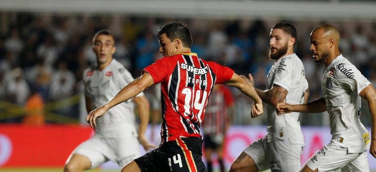 Brasileirao: el Sao Paulo de Gonzalo Tapia le saca un punto al Santos en el clásico