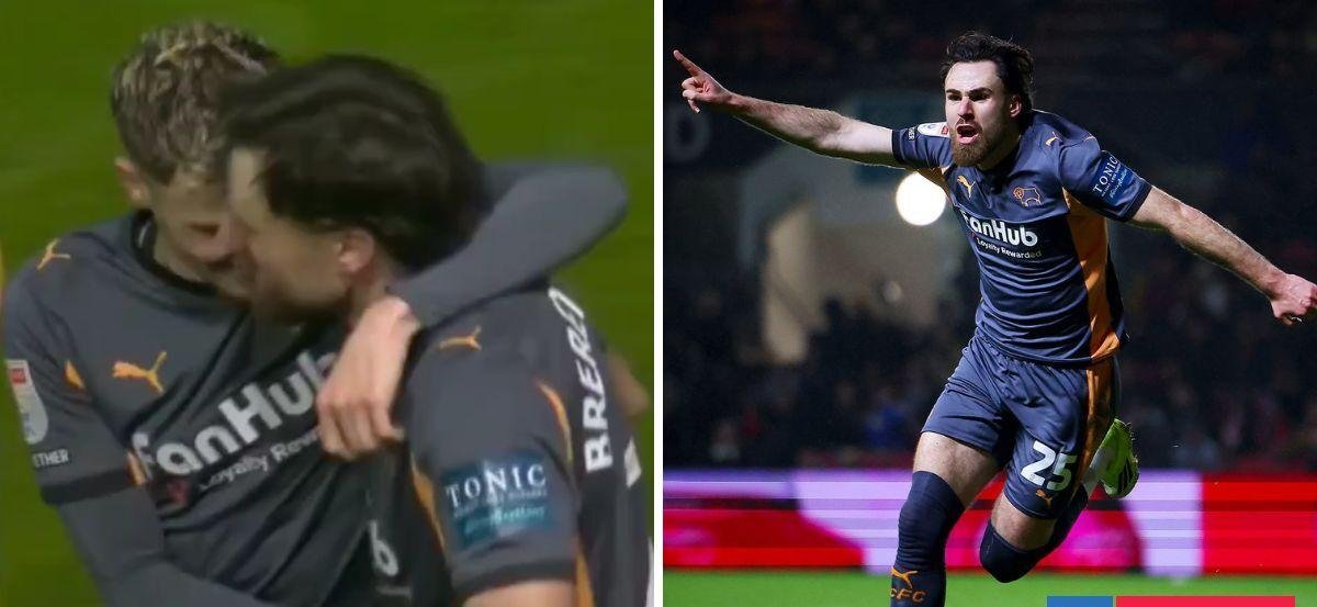 Gol y asistencia del chileno: Ben Brereton brilla en goleada del Derby County por la Championship