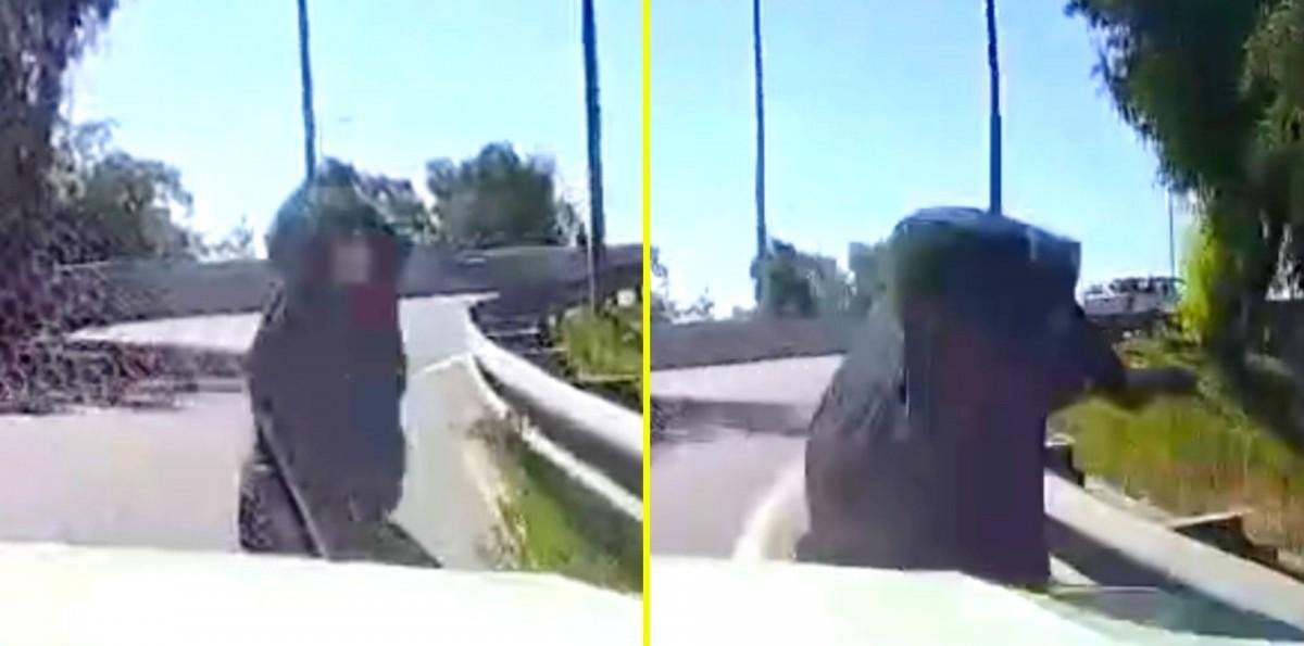 Video muestra momento en que conductor atropella a delincuente para escapar de una encerrona en Quilicura