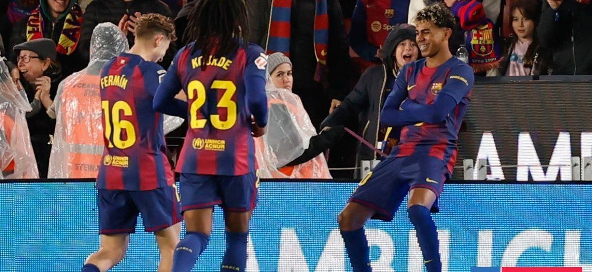Con media "chilena" de Yamal incluida: Barcelona golea al Oviedo y recupera cima de LaLiga en España