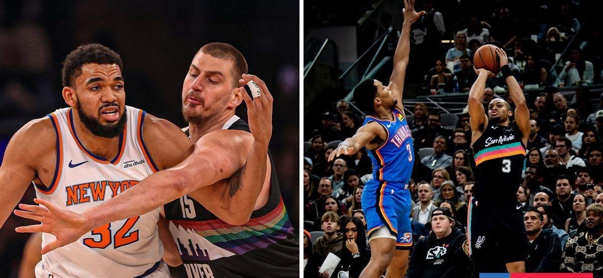 Knicks venció tras dos prórrogas a Nuggets en duelo estelar de NBA: Spurs ganaron a diezmados Thunder