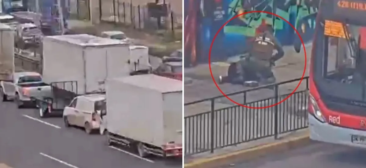 Querían robarse un camión con carne pero todo salió mal: cámara captó notable jugada para detener a involucrado