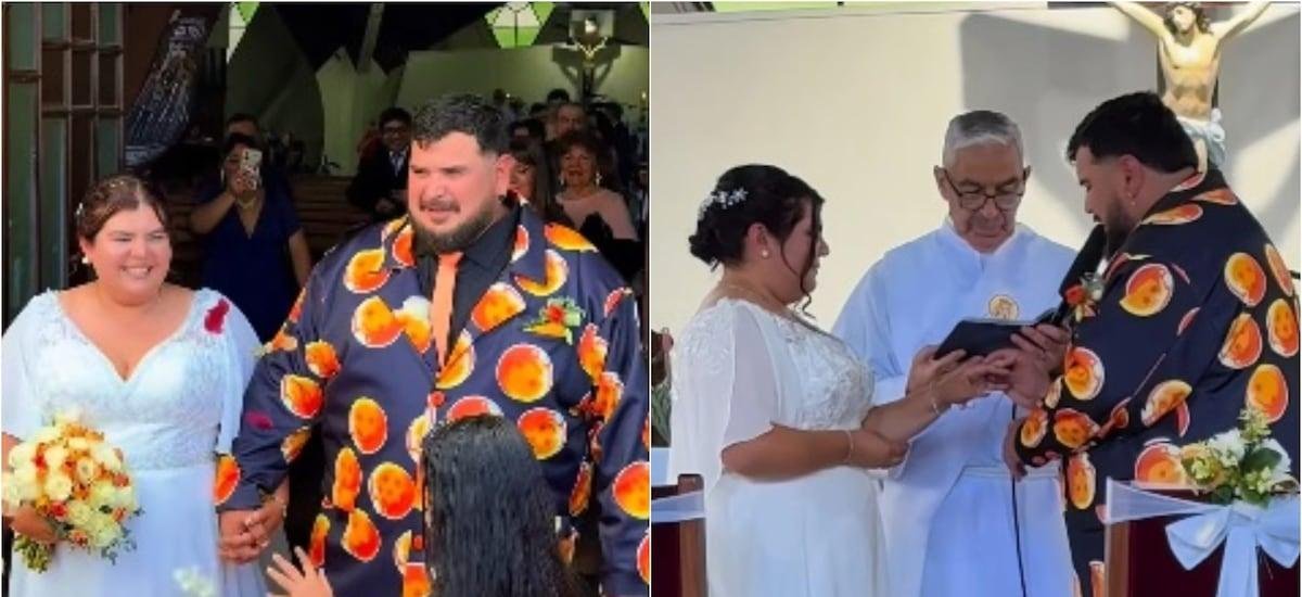 Los registros del matrimonio de Otakin con su pareja, Isabel Castillo: anti-influencer sorprendió con look inspirado en Dragon Ball