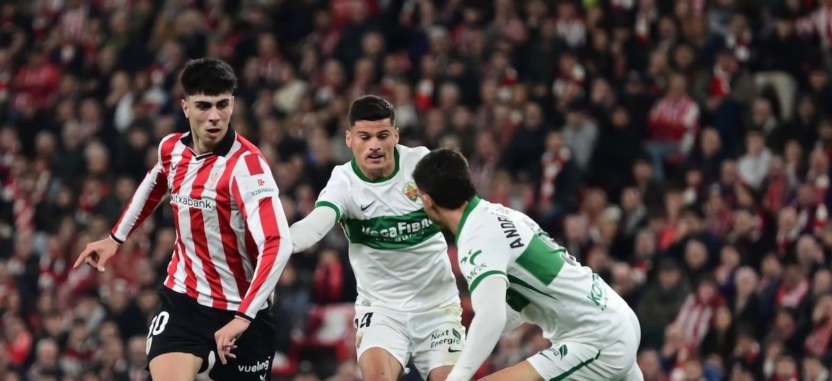 Elche de Lucas Cepeda pierde ante Athletic de Bilbao y queda a un punto del descenso en LaLiga