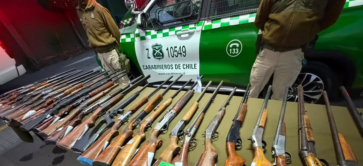 Carabineros reitera de circulación 113 armas de fuego y más de 2 mil municiones en lo que va del año en San Bernardo