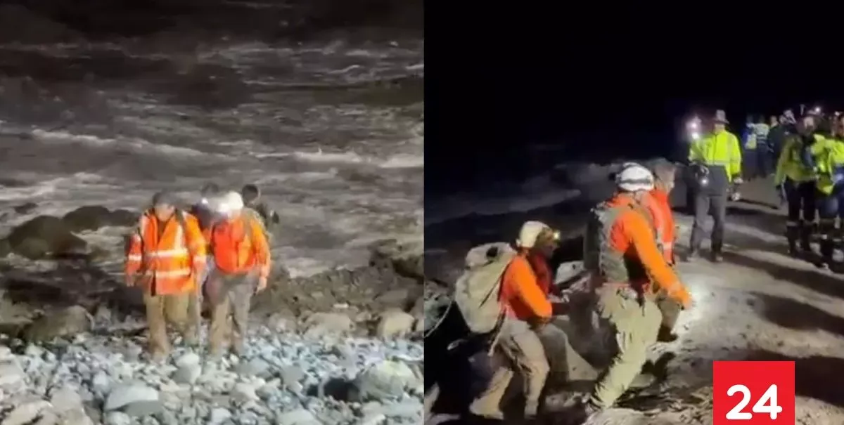 GOPE rescata a dos personas aisladas en Iquique tras intensas lluvias: una de ellas es un adulto mayor de 80 años