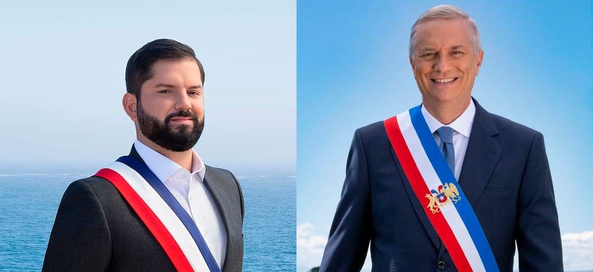 Fondo, postura y gestos: los simbolismos detrás de la foto presidencial de Kast y el contraste con Boric