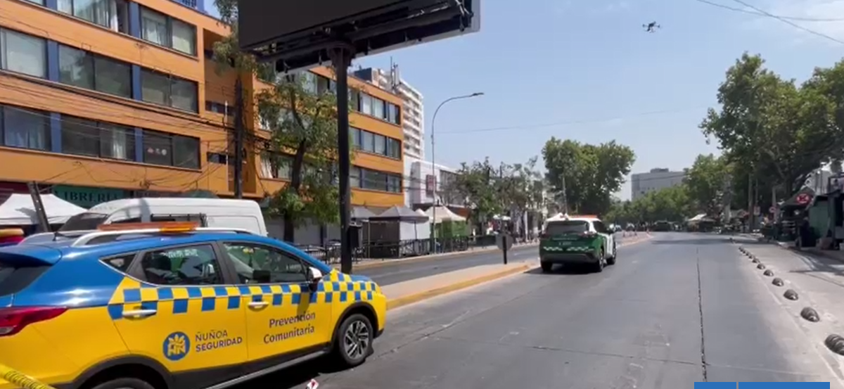 Mochila con un extintor desata amplio operativo en Ñuñoa: descartan presencia de elementos explosivos