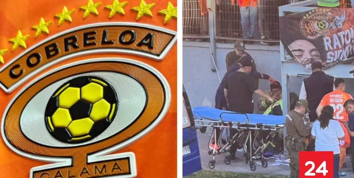 Hincha de Cobreloa es internado tras caer desde la galería en pleno partido en Calama