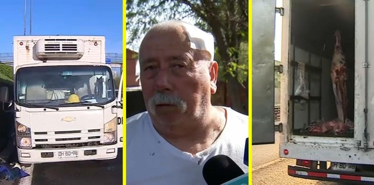 "No sé con qué me pegaron": Ladrones se robaron un camión con carne pero se quedó detenido porque intentaron desconectar el GPS