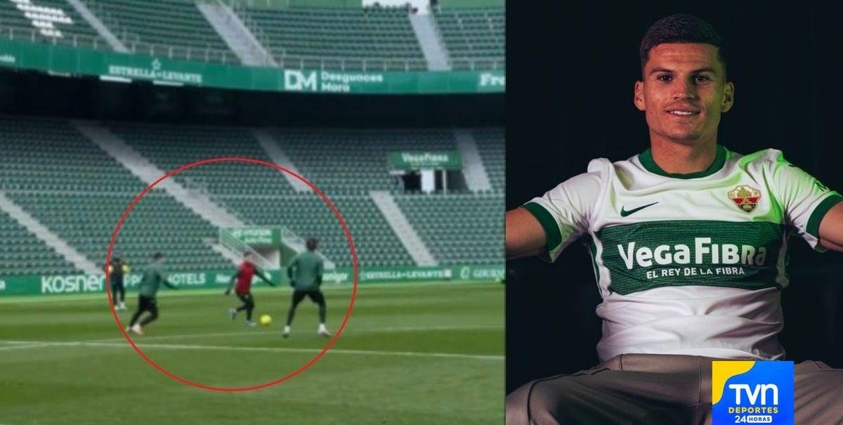 Lucas Cepeda en España: Anotó un golazo en el entrenamiento y ya tiene apodo