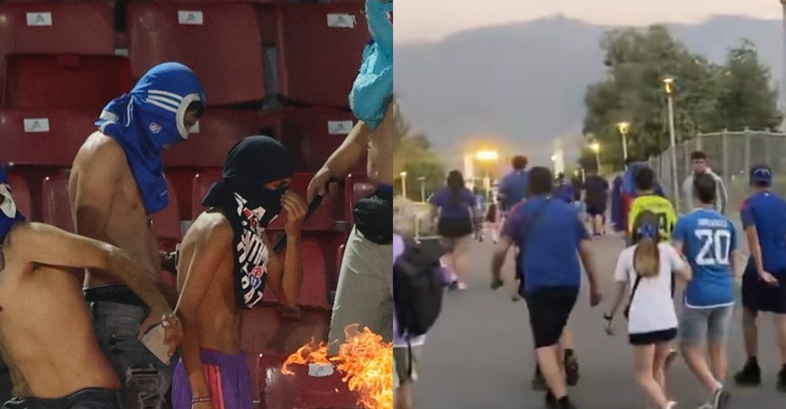 La postal del miedo en el Nacional: Imágenes muestran a familias abandonando el estadio tras desmanes en U de Chile vs Audax