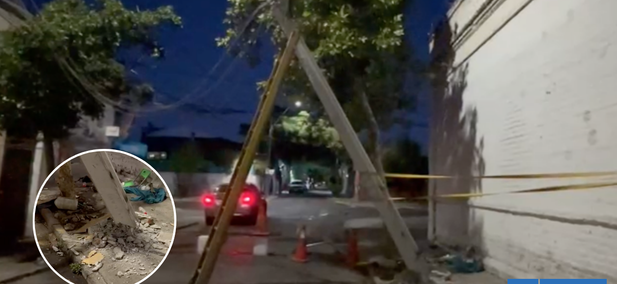 Santiago: choque contra un poste termina con un detenido por amenazar a vecinos con un arma de fuego