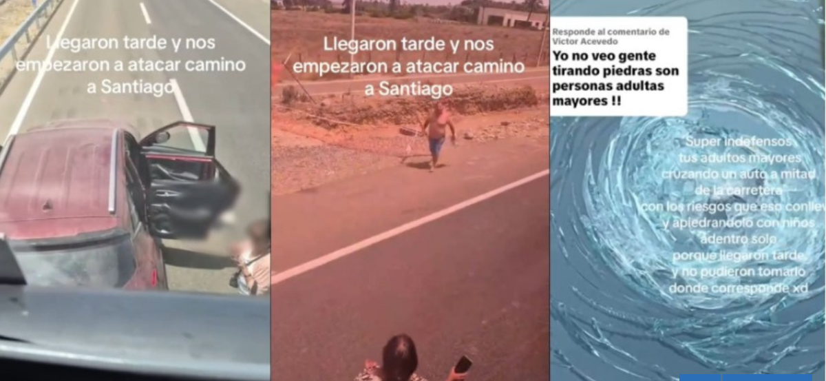 Coquimbo: Familia pierde bus interurbano, lo sigue por la Ruta 5 y lo apedrea