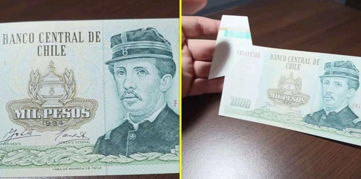 Tiene un extraño corte: El billete de 1.000 pesos que puede llegar a valer $500 mil
