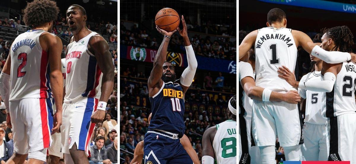 Pistons ganaron duelo de líderes al Thunder: Nuggets frenaron a Celtics y Spurs alargaron racha en NBA
