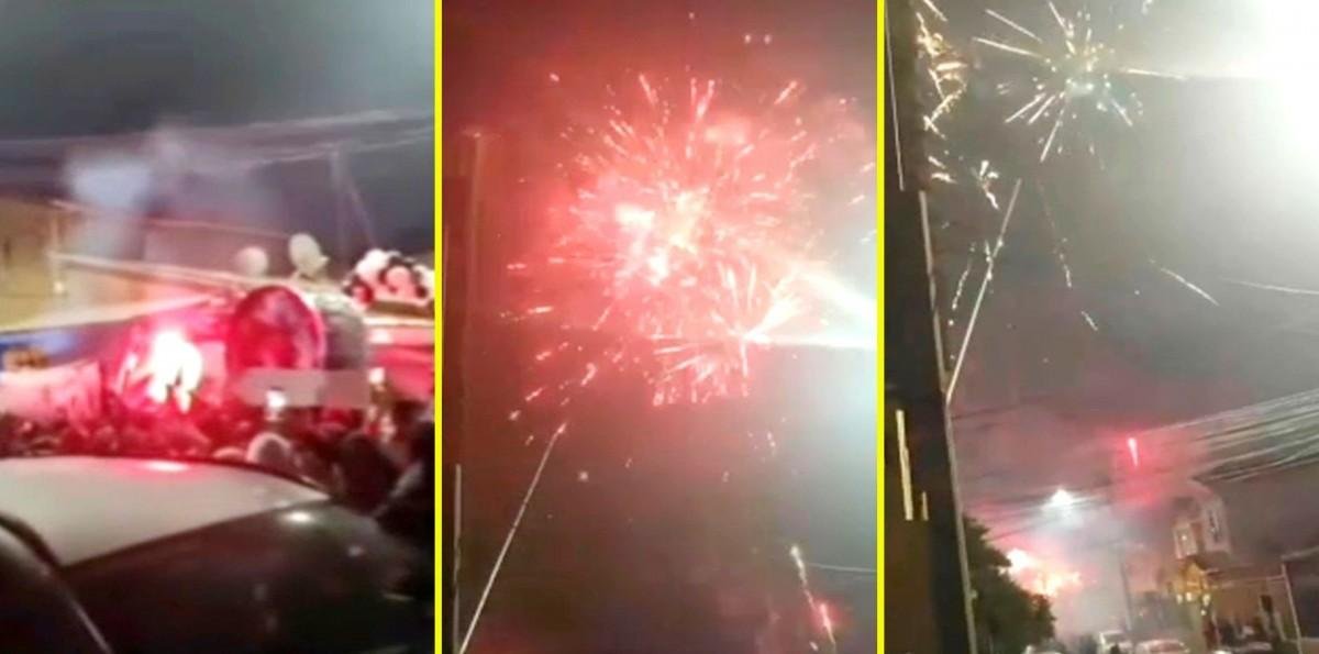 Fuegos artificiales y enfrentamientos con Carabineros se registraron en velorio de hincha de Colo Colo asesinado en Pudahuel