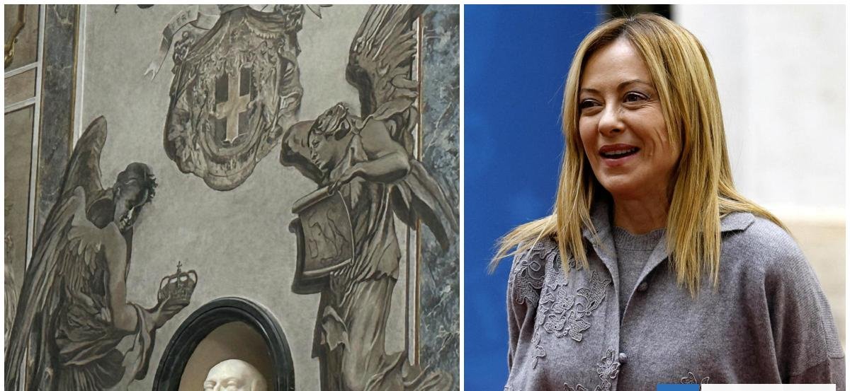 Borran ángel con rostro de Giorgia Meloni en basílica tras días de polémica en Italia: "No me parezco"