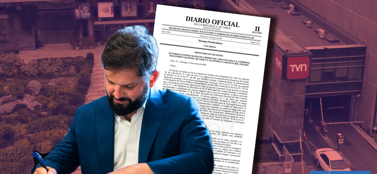La última jugada de Boric: autorizó a TVN a endeudarse por más de $7 mil millones con garantía estatal