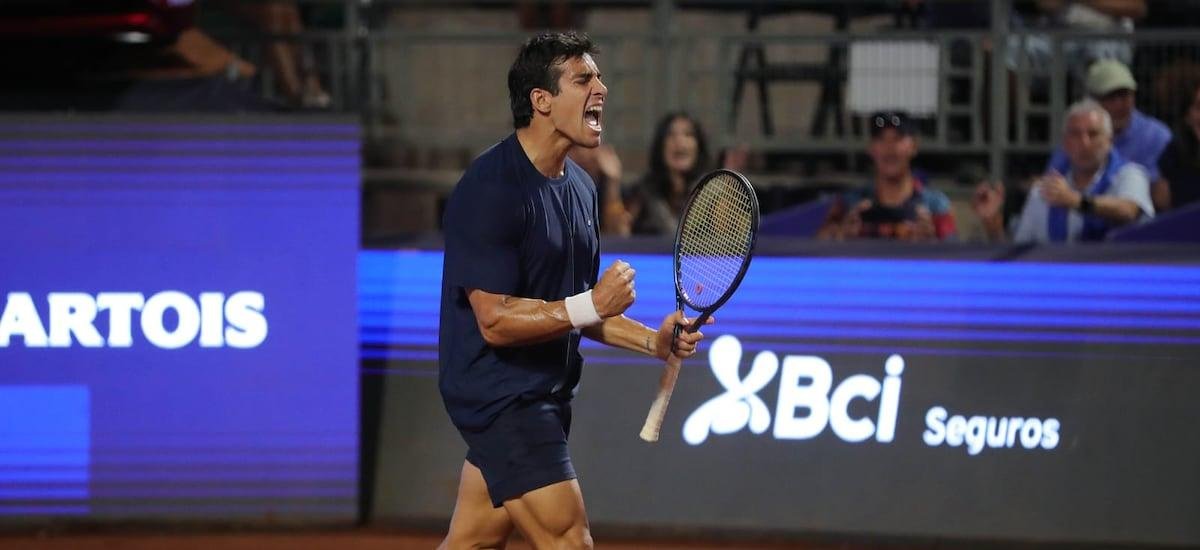 Repasa la caída de Christian Garin ante Sebastián Báez por los octavos de final del BCI Seguros Chile Open