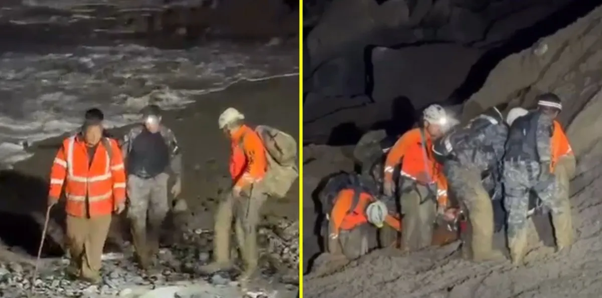 Entre barro y remoción de tierra: Rescatan a hombre de casi 80 años y otra persona en Iquique