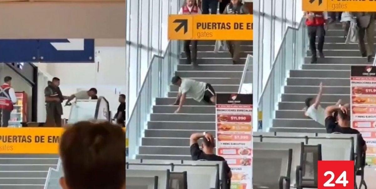 ¡Fingió insólita caída!: Carabineros detuvo a sujeto que amenazó a funcionarios del aeropuerto de Antofagasta