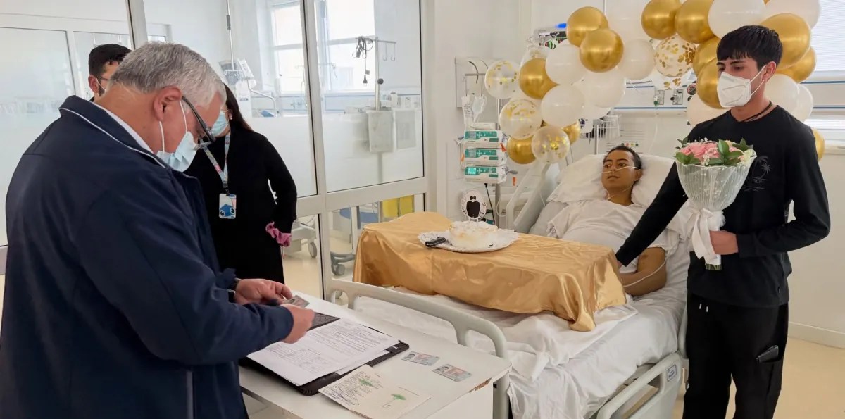 Falleció joven que se casó con su pareja en la UTI del Hospital de Ovalle