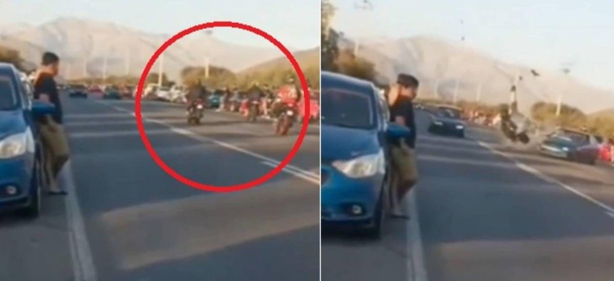 Imágenes sensibles: se revela video del impactante accidente de motorista que sufrió amputación traumática en Los Andes