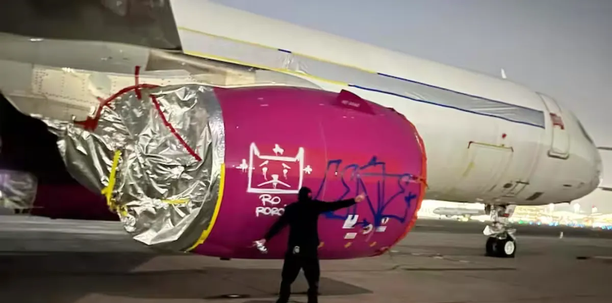 Quiénes son los grafiteros detenidos por vandalizar avión en el Aeropuerto de Santiago