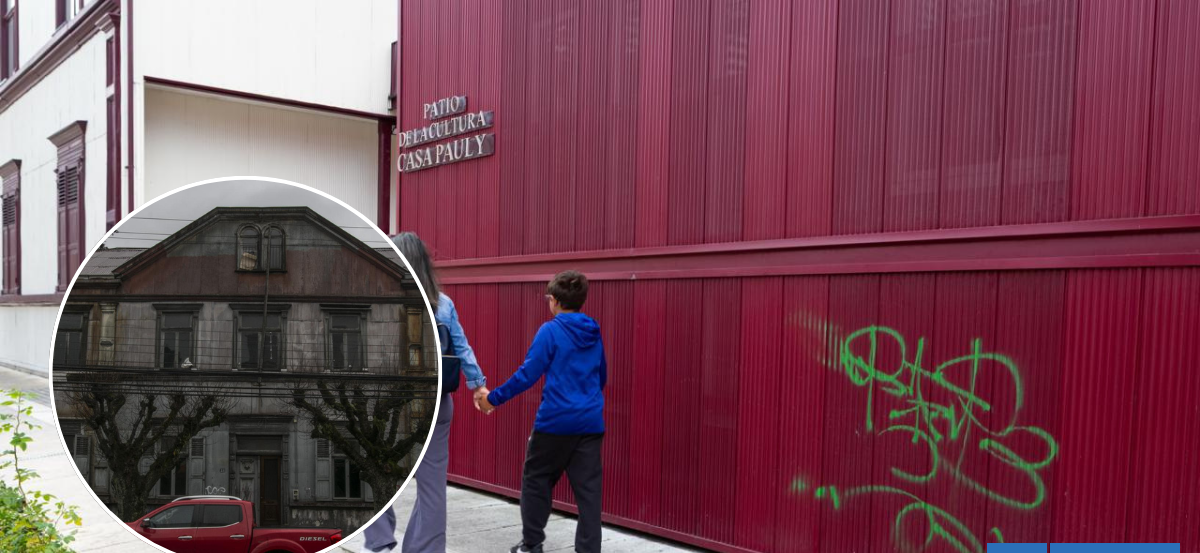 Municipio de Puerto Montt presentará querella por rayado en muro perimetral del monumento Casa Pauly