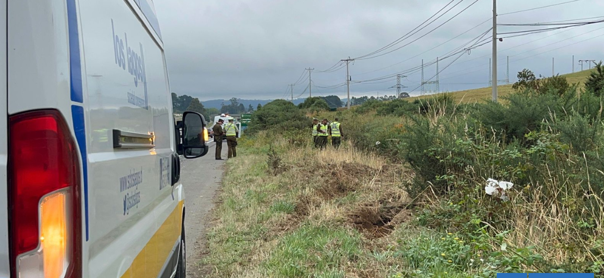 Investigan hallazgo de cadáver tras volcamiento de auto en la ruta 5: fue encontrado 12 horas después