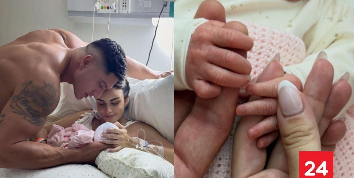 El motivo por el que Sammis Reyes no usó polera en la primera FOTO del nacimiento de su hija
