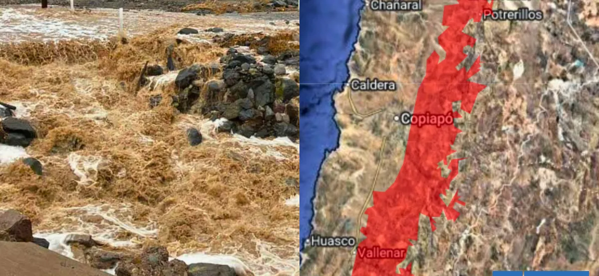 Emiten Alarma Meteorológica por intensas precipitaciones para la región de Atacama