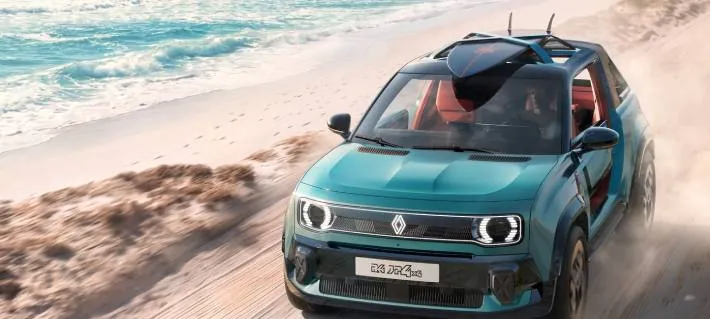 Renault convirtió el nuevo R4 eléctrico en un entretenido buggy playero