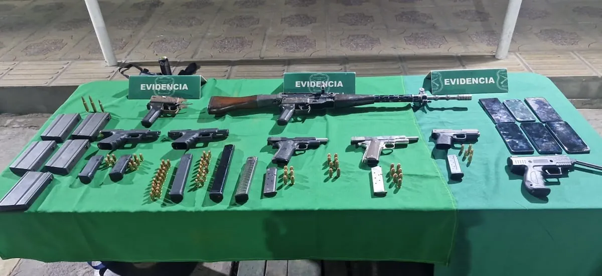 Cuatro detenidos tras hallazgo de arsenal en departamento de El Bosque