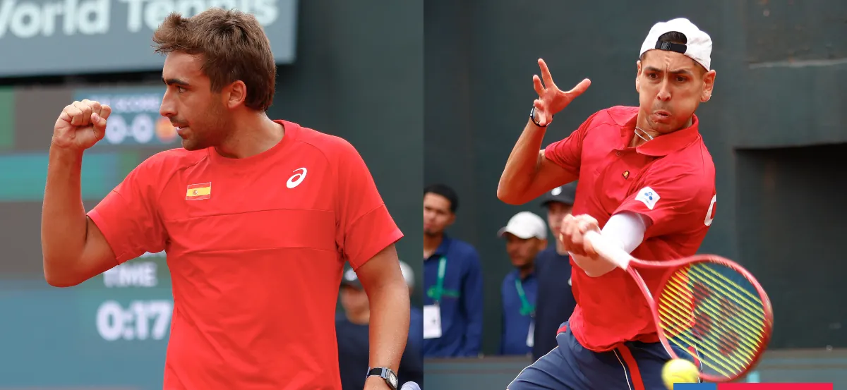 España gana primer duelo a Chile en Copa Davis: un decaído Tabilo sufrió remontada de Daniel Mérida