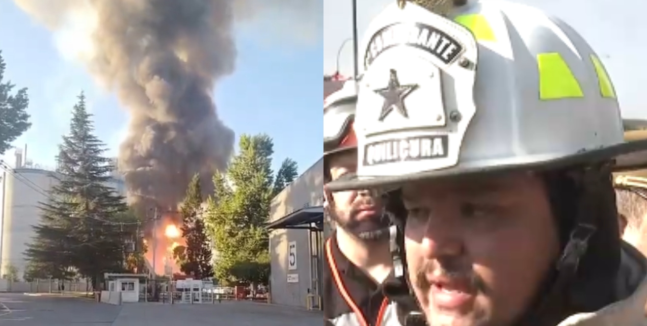 Bomberos advierte riesgo de nueva explosión por camión con gas tras incendio en Renca: Mantienen perímetro de seguridad