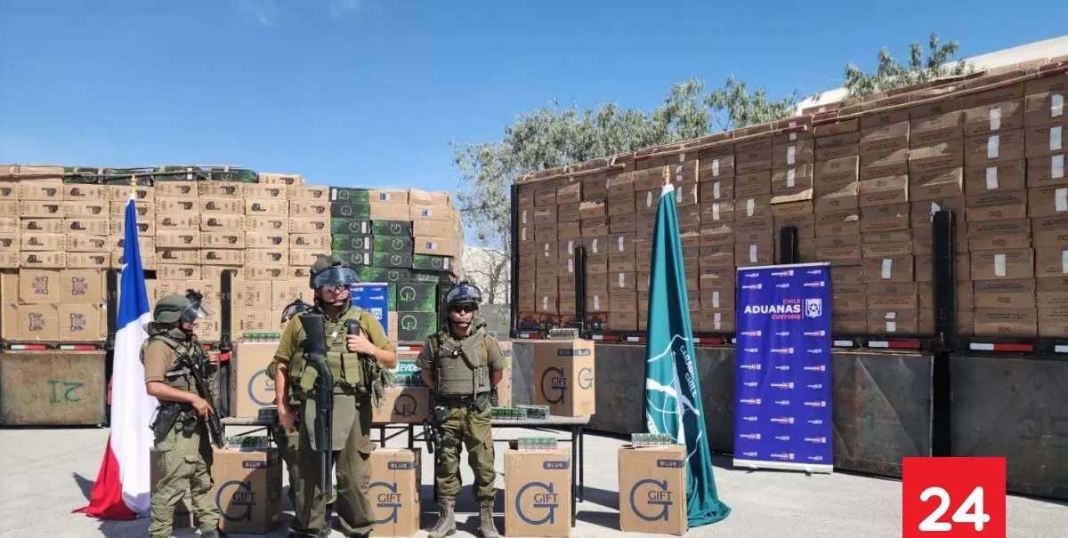 Carabineros concreta mayor incautación de cigarrillos: más de 2 millones de cajas