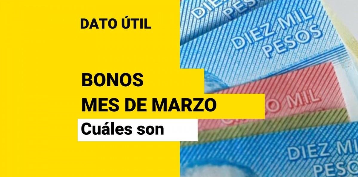 Bonos en marzo: Estos son los beneficios que el Estado entregará este mes