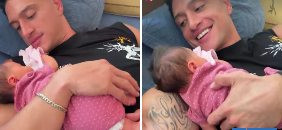 Emilia Dides comparte video de Sammis Reyes con su hija y lanza indirecta: "Estás con polera"