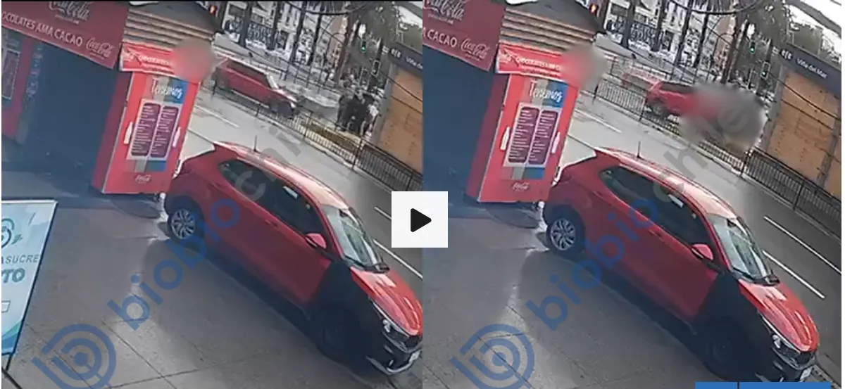 VIDEO | El momento en que auto termina en estación de Viña: una mujer falleció, 4 heridos y 1 detenido