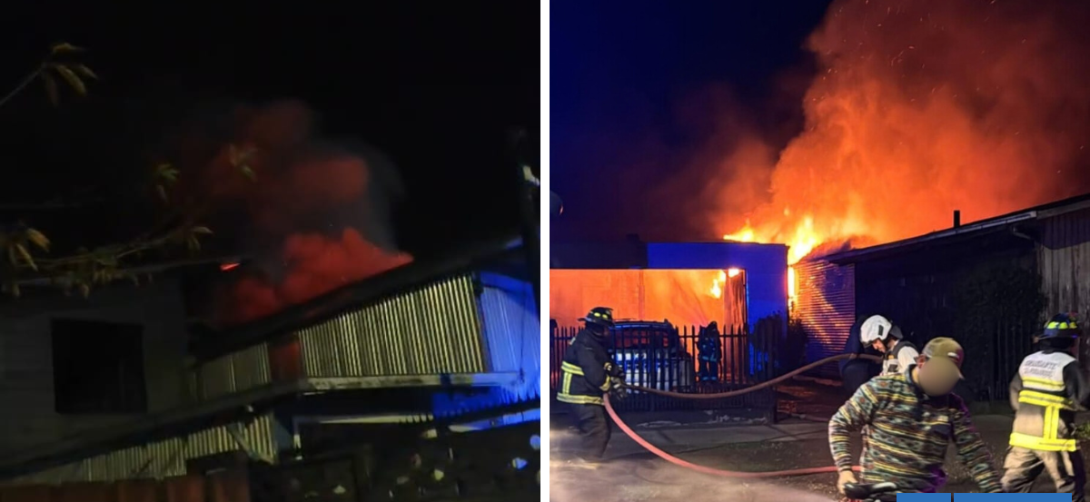 Incendio destruye bodega y oficinas en Purranque: emergencia deja un lesionado y pérdidas millonarias