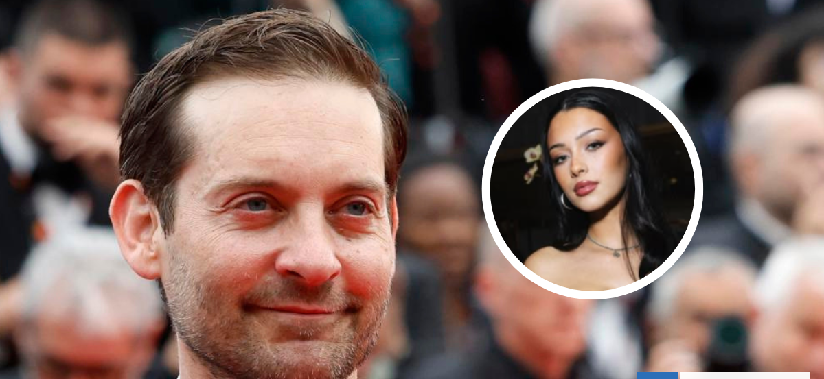 Actor Tobey Maguire fue captado con modelo 30 años menor en show del Super Bowl