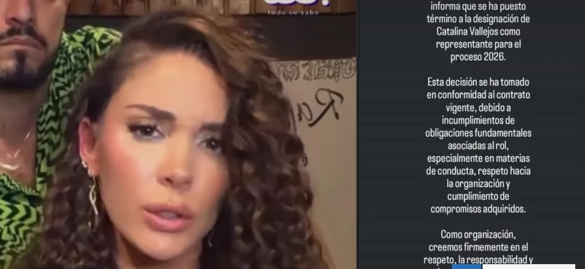 La reacción de Cata Vallejos tras ser destituida del Miss Universo por redes sociales: "En shock"